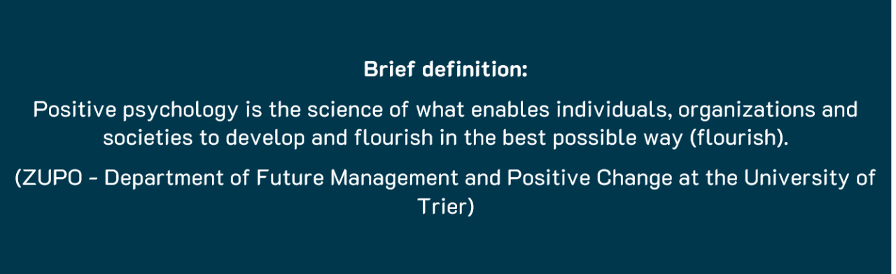 Positive psychology is the science of what enables individuals, organisations and societies to develop and flourish in the best possible way.